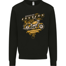 Biker American Customs Motorcycle Chopper Mens Sweatshirt Jumper Black