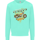 Biker American Customs Motorcycle Chopper Mens Sweatshirt Jumper Peppermint