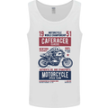 Biker Cafe Racer 1951 Motorbike Motorcycle Mens Vest Tank Top White