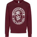 Biker Chopper Rider Motorbike Motorcycle Mens Sweatshirt Jumper Maroon