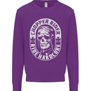 Biker Chopper Rider Motorbike Motorcycle Mens Sweatshirt Jumper Purple