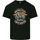 Biker Custom Cafe Racer Motorcycle Mens Cotton T-Shirt Tee Top Black