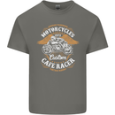 Biker Custom Cafe Racer Motorcycle Mens Cotton T-Shirt Tee Top Charcoal