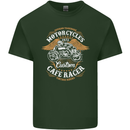 Biker Custom Cafe Racer Motorcycle Mens Cotton T-Shirt Tee Top Forest Green