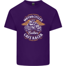 Biker Custom Cafe Racer Motorcycle Mens Cotton T-Shirt Tee Top Purple