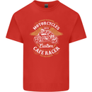 Biker Custom Cafe Racer Motorcycle Mens Cotton T-Shirt Tee Top Red