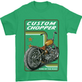 Biker Custom Chopper Motorbike Motorcycle Mens T-Shirt Cotton Gildan Irish Green