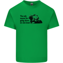 Biker Going Down on One Knee Motorcycle Kids T-Shirt Childrens Irish Green