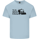 Biker Going Down on One Knee Motorcycle Kids T-Shirt Childrens Light Blue