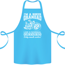 Biker Grandad Motorbike Grandparents Day Cotton Apron 100% Organic Turquoise