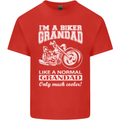 Biker Grandad Motorbike Grandparents Day Mens Cotton T-Shirt Tee Top Red