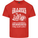 Biker Grandad Motorbike Grandparents Day Mens Cotton T-Shirt Tee Top Red