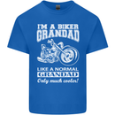 Biker Grandad Motorbike Grandparents Day Mens Cotton T-Shirt Tee Top Royal Blue