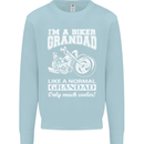 Biker Grandad Motorbike Grandparents Day Mens Sweatshirt Jumper Light Blue