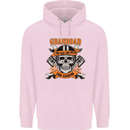 Biker Grandad the Man Myth Legend Funny Mens 80% Cotton Hoodie Light Pink