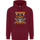 Biker Grandad the Man Myth Legend Funny Mens 80% Cotton Hoodie Maroon