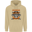 Biker Grandad the Man Myth Legend Funny Mens 80% Cotton Hoodie Sand
