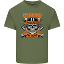 Biker Grandad the Man Myth Legend Funny Mens Cotton T-Shirt Tee Top Military Green