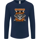 Biker Grandad the Man Myth Legend Funny Mens Long Sleeve T-Shirt Navy Blue