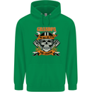 Biker Grandpa the Man Myth Legend Funny Mens 80% Cotton Hoodie Irish Green
