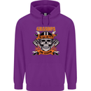 Biker Grandpa the Man Myth Legend Funny Mens 80% Cotton Hoodie Purple
