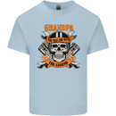 Biker Grandpa the Man Myth Legend Funny Mens Cotton T-Shirt Tee Top Light Blue