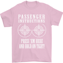Biker Passenger Instructions Motorcycle Mens T-Shirt Cotton Gildan Light Pink