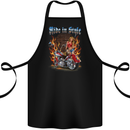 Biker Ride in Style Chopper Motorcycle Cotton Apron 100% Organic Black