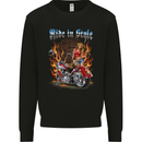 Biker Ride in Style Chopper Motorcycle Mens Sweatshirt Jumper Black