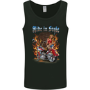 Biker Ride in Style Chopper Motorcycle Mens Vest Tank Top Black