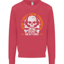 Biker Skull Here Today Motorbike Motorcycle Mens Sweatshirt Jumper Heliconia