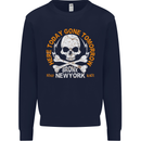 Biker Skull Here Today Motorbike Motorcycle Mens Sweatshirt Jumper Navy Blue