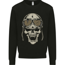 Biker Skull Motorcycle Skulls Motobike Mens Sweatshirt Jumper Black