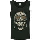 Biker Skull Motorcycle Skulls Motobike Mens Vest Tank Top Black
