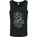 Biker Skull Rider Motorbike Motorcycle Mens Vest Tank Top Black