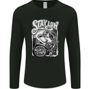 Biker Stay Low Chopper Biker Motorcycle Mens Long Sleeve T-Shirt Black