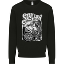 Biker Stay Low Chopper Biker Motorcycle Mens Sweatshirt Jumper Black