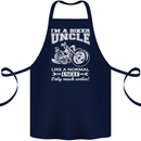 Biker Uncle Like a Normal Uncle's Day Funny Cotton Apron 100% Organic Navy Blue