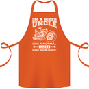 Biker Uncle Like a Normal Uncle's Day Funny Cotton Apron 100% Organic Orange
