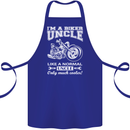 Biker Uncle Like a Normal Uncle's Day Funny Cotton Apron 100% Organic Royal Blue