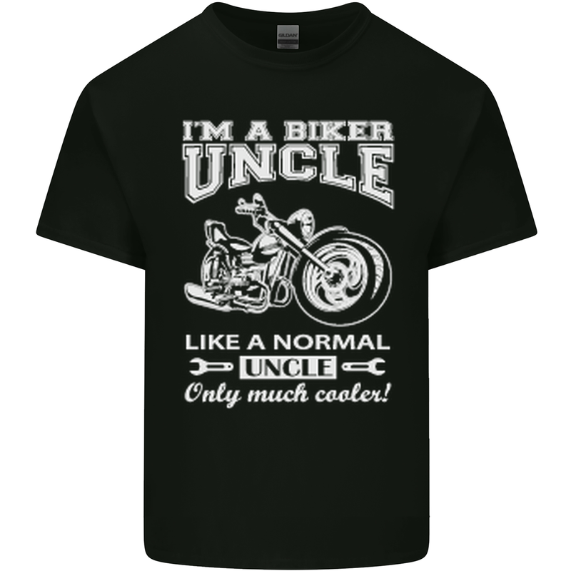 Biker Uncle Like a Normal Uncle's Day Funny Mens Cotton T-Shirt Tee Top Black