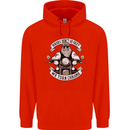 Bikers Don't Go Grey Motorbike Motorcycle Mens 80% Cotton Hoodie Bright Red