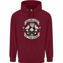 Bikers Don't Go Grey Motorbike Motorcycle Mens 80% Cotton Hoodie Maroon