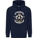 Bikers Don't Go Grey Motorbike Motorcycle Mens 80% Cotton Hoodie Navy Blue