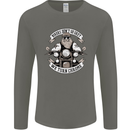 Bikers Don't Go Grey Motorbike Motorcycle Mens Long Sleeve T-Shirt Charcoal