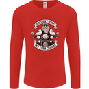 Bikers Don't Go Grey Motorbike Motorcycle Mens Long Sleeve T-Shirt Red