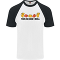This Is How I Roll RPG Role Playing Game Mens S/S Baseball T-Shirt White/Black