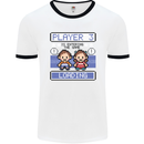 Baby Pregnancy Expecting Dad Mum to Be Mens White Ringer T-Shirt White/Black