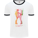 As Worn By Sid Vicious Naked Cowboys LGBT Mens White Ringer T-Shirt White/Black