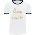 30th Birthday Queen Thirty Years Old 30 Mens White Ringer T-Shirt White/Black